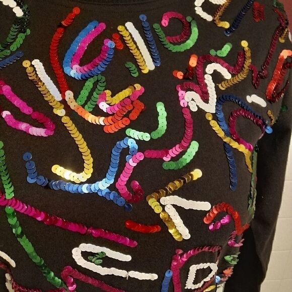 Vintage Sequined Pullover Shirt Size Small - Picture 3 of 7